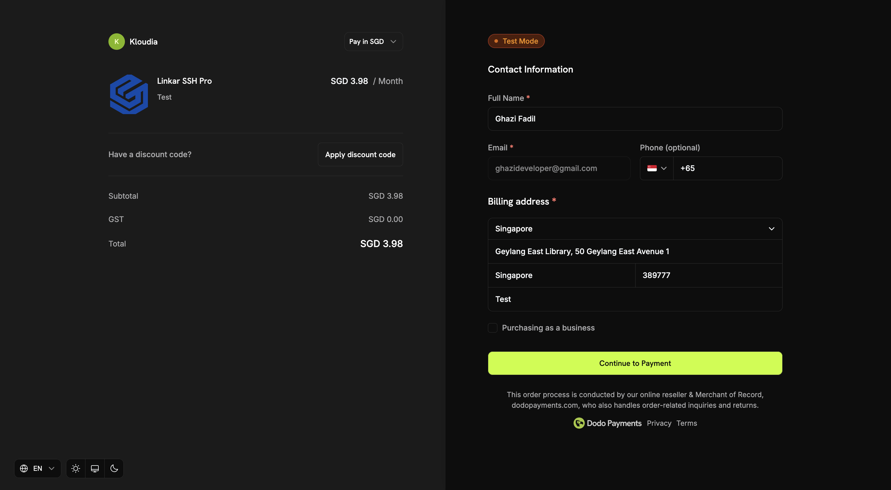 Review and Confirm